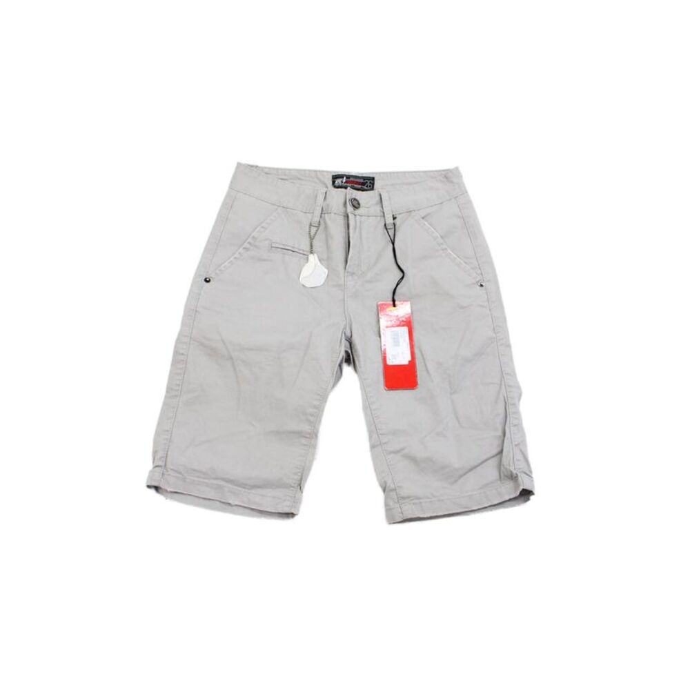 NYC Project Mens Cotton Buttoned Zip Flat Front Slip-On Shorts Gray Size EUR 26